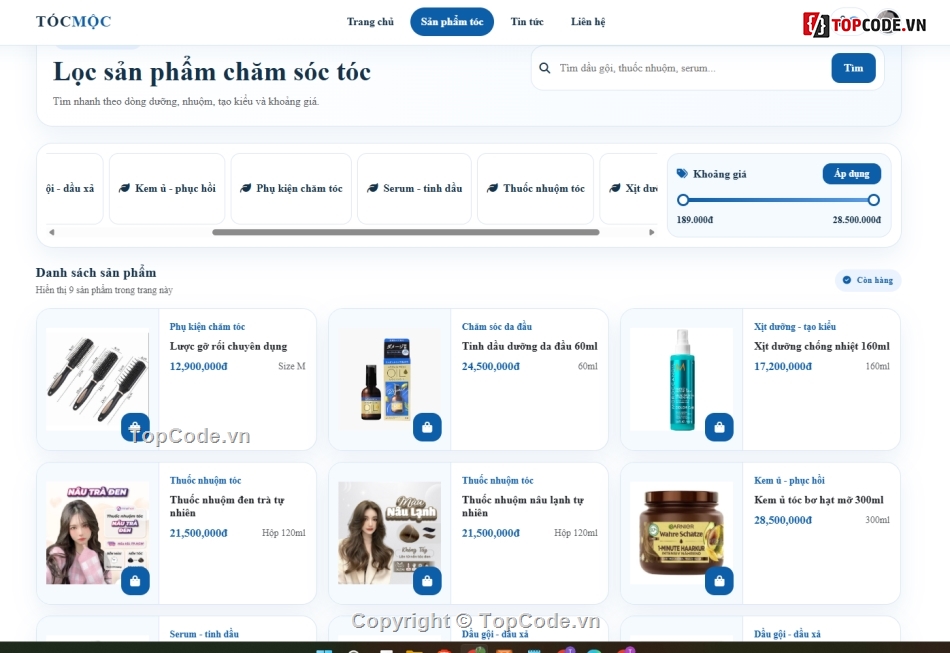 Web bán tem sản phẩm,web bán sản phẩm,website bán sản phẩm